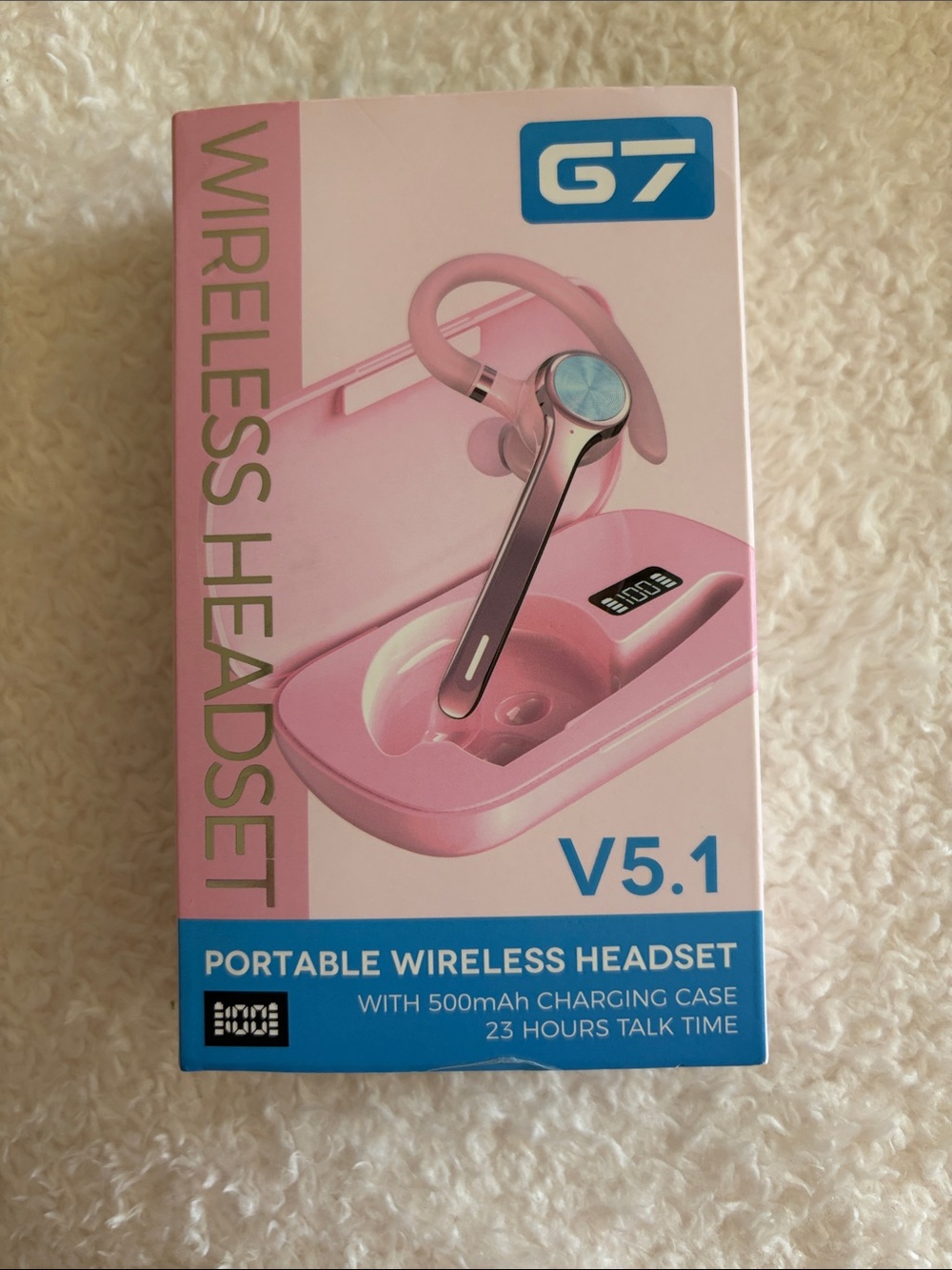 V5.1 Portable Wireless Headset - Pink
